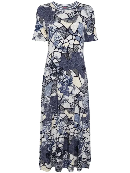 Sukienka koszulowa Johnny Was garniturowa niebieska