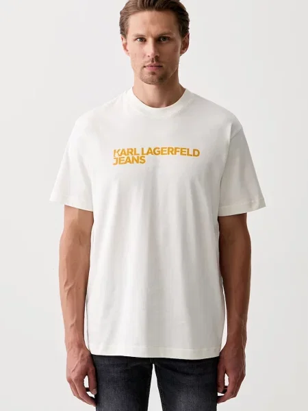 Karl Lagerfeld Jeans tricou pentru bărbați din bej