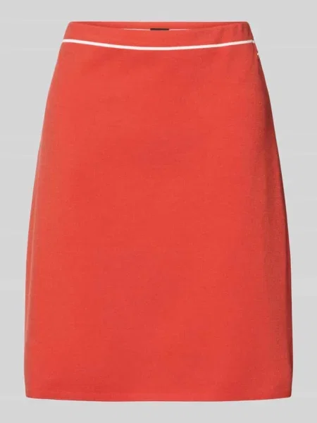 Spódnica ołówkowa o długości do kolan z paskami w kontrastowym kolorze Marc Cain czerwona
