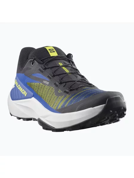 Salomon Genesis férfi futócipő black/acid lime/bluing. Méret: 45 EU fekete