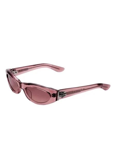 Ochelari de soare Chrome Hearts cu motiv cu inimi roz
