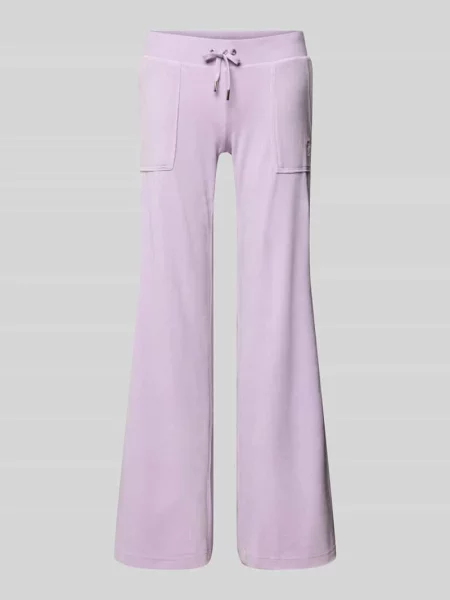 Spodnie dresowe o kroju niski stan z wpuszczanymi model LAYLA' Juicy Couture