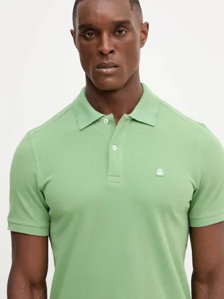 Однотонное поло United Colors Of Benetton розовое