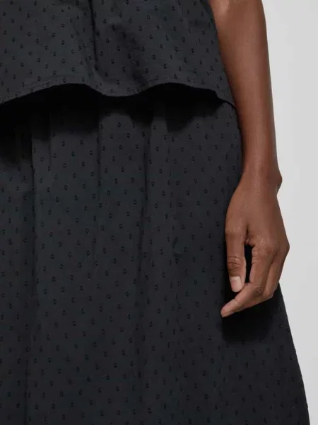 Rozkloszowana spódnica maxi z czystej bawełny model TRINE' Vero Moda czarna
