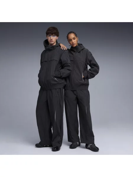 PUMA Spodnie unisex CLRT o luźnym kroju Odzież S szary