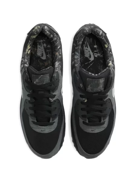 Baschet sneakerși Nike Air Max 90 din satin negru