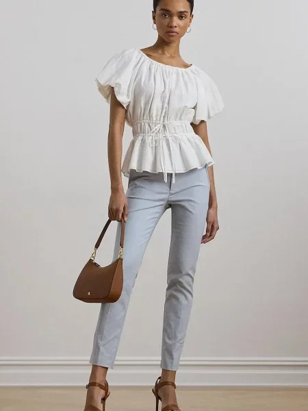 Halenka Lauren Ralph Lauren hladká bílá