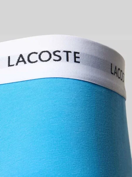 Obcisłe bokserki w zestawie 3 szt. z mieszanki bawełny Lacoste niebieskie
