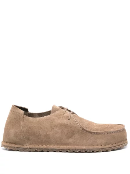 Pantofi derby Birkenstock din piele de căprioară maro