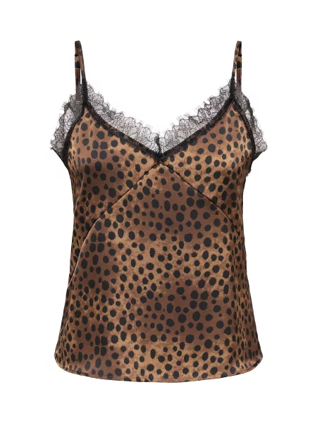 ONLY Top ONLMENUS maro coniac / maro deschis negru