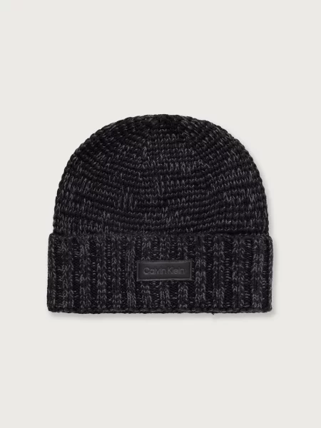 Calvin Klein σκούφος beanie ανδρικός με μαύρο