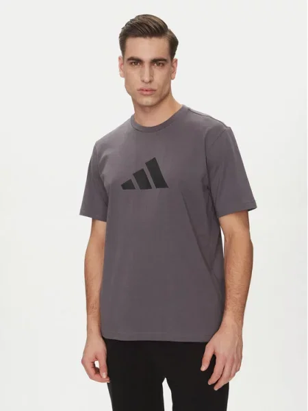 Adidas T-Shirt Future Icons 3 Bar Logo Regular Fit γκρι