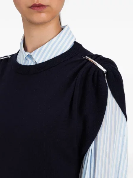 Rochie midi Twinset fără mâneci albastru