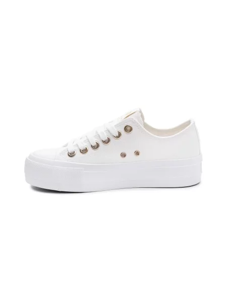 Pantofi Lee Cooper cu platformă alb