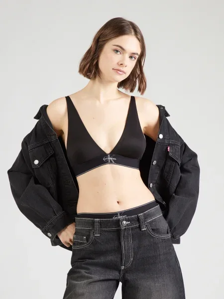 Calvin Klein Underwear Sutien gri / negru alb