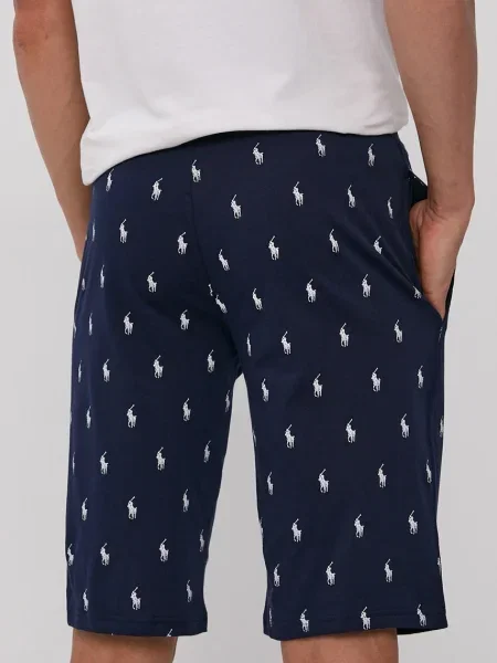 Pyžamové šortky Polo Ralph Lauren tmavomodrá vzorované