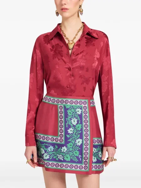 Cămașă La Doublej cu model floral roșu