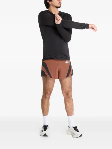 Tricou Adidas alergare cu șireturi din dantelă negru