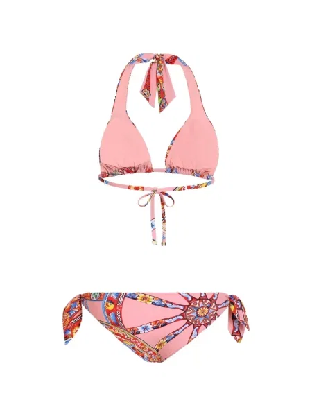 Raštuotas bikini Dolce & Gabbana rožinė