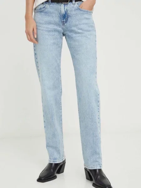 Дънки Levi's MIDDY STRAIGHT със стандартна талия синьо