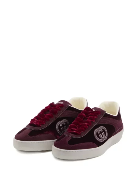 Sneakerși Gucci de catifea roșu