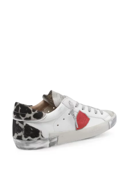 Sneakerși Philippe Model Paris cu imagine cu model leopard alb