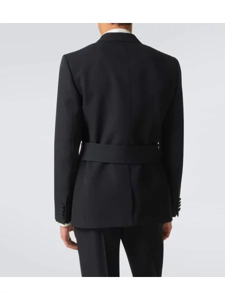 Cu centură sacou Valentino de lână negru