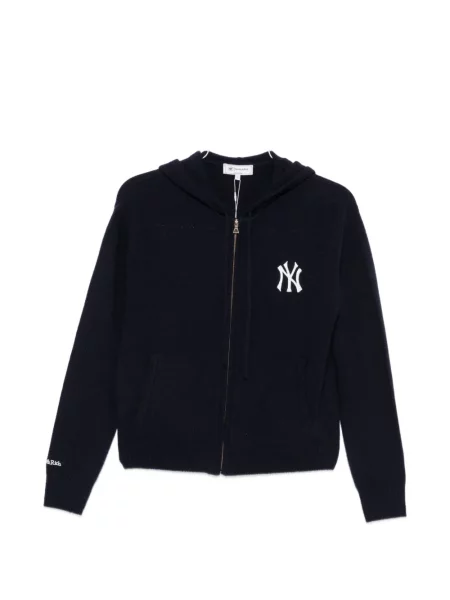 Cardigan Sporty & Rich cu glugă albastru