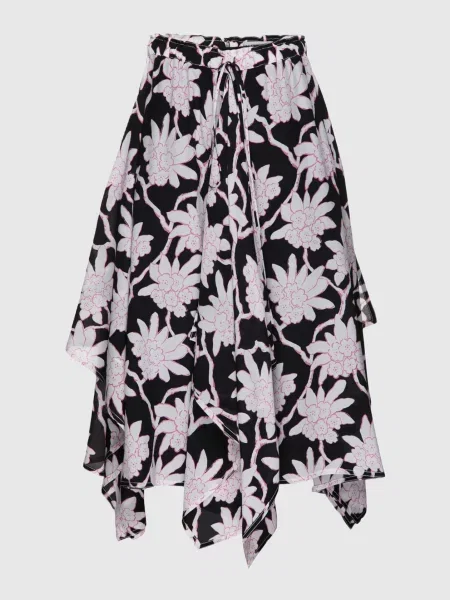 Спідниця з вовни і шовку Valentino чорна