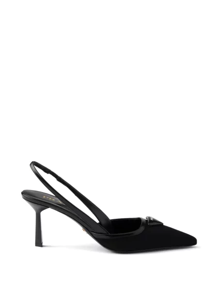 Pantofi cu toc Prada slingback negru