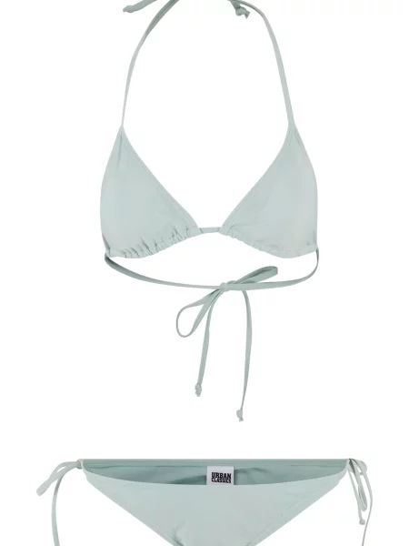 Urban Classics Costum de baie două piese verde mentă gri