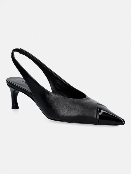 Pantofi cu toc Rotate din piele negru