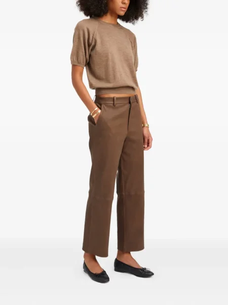 Pantaloni Sprwmn din piele maro