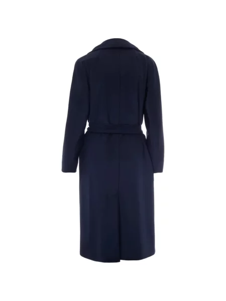 Двуредно препасан палто Max Mara синьо