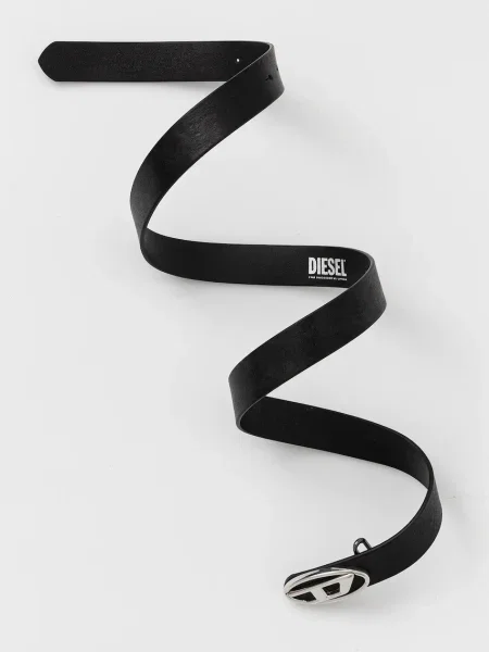 Kožený Diesel OVAL D LOGO pánský černá