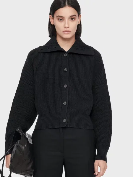 Вовняний кардиган Allsaints синій