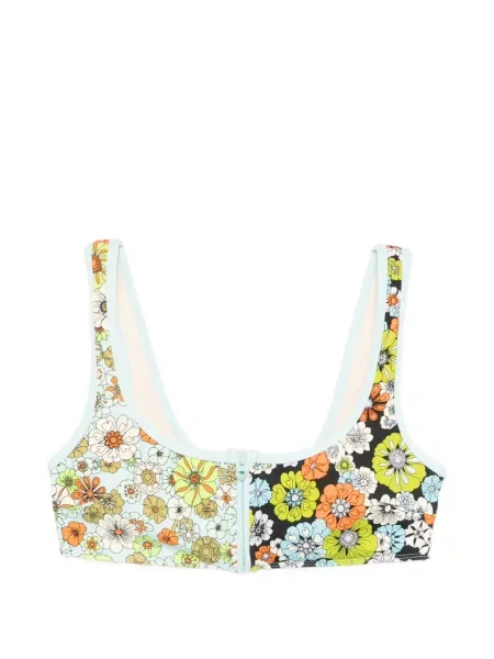Bikini Alemais cu model floral cu imagine albastru