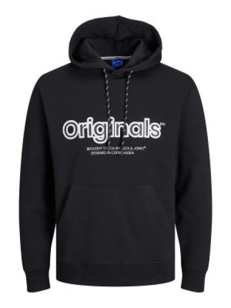 JACK & JONES Mikina JORLakewood čierna biela