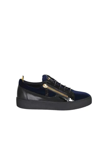 Sneakersy Giuseppe Zanotti Frankie skórzane niebieskie