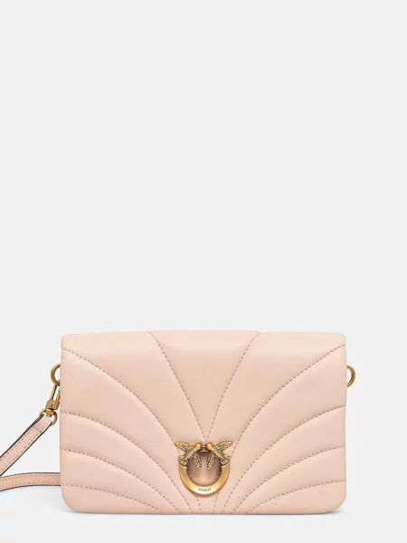 Pinko geantă crossbody pentru femei din piele bej