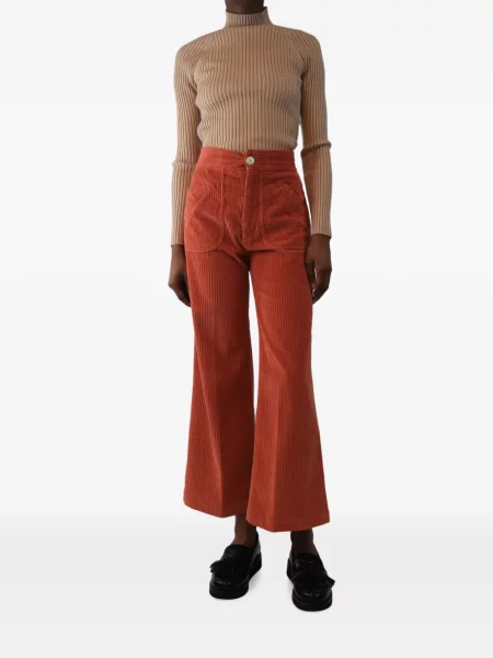 Pantaloni Masscob de catifea cord roșu