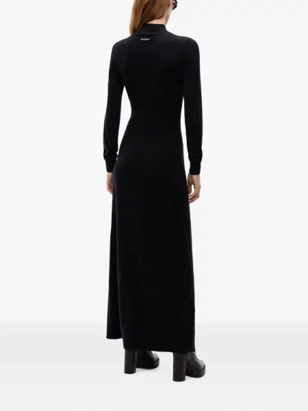 Lung rochie Pinko de lână negru