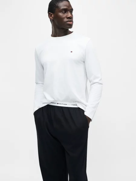 Tommy Hilfiger Underwear Dlhé pyžamo čierna biela