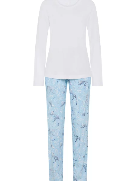 VIVANCE by LASCANA Pijama albastru alb