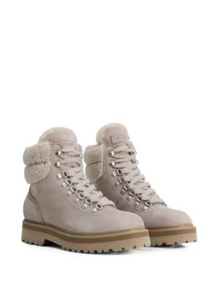Botine Woolrich cu șireturi din dantelă