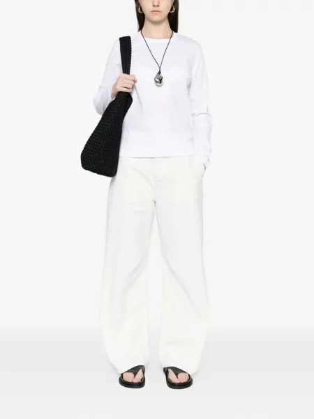 Tricou Herskind lung alb