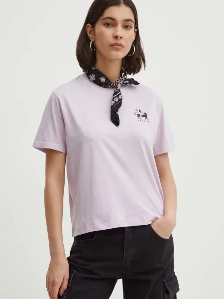 Koszulka Kaotiko Washed Neverland malva różowa