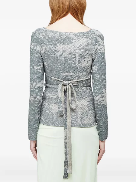 Tricou Eckhaus Latta cu imagine cu imprimeu abstract gri