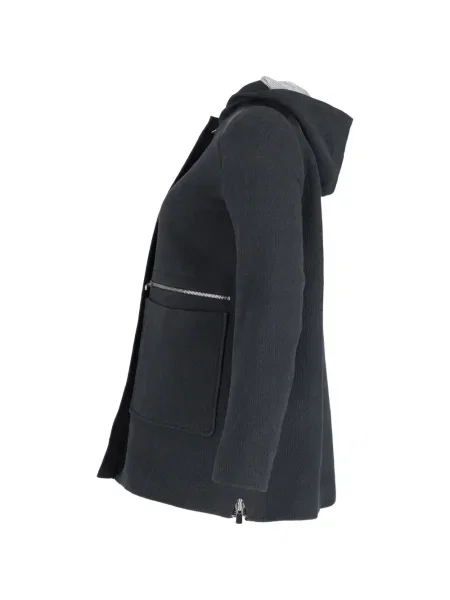 Geacă Maje cu glugă albastru