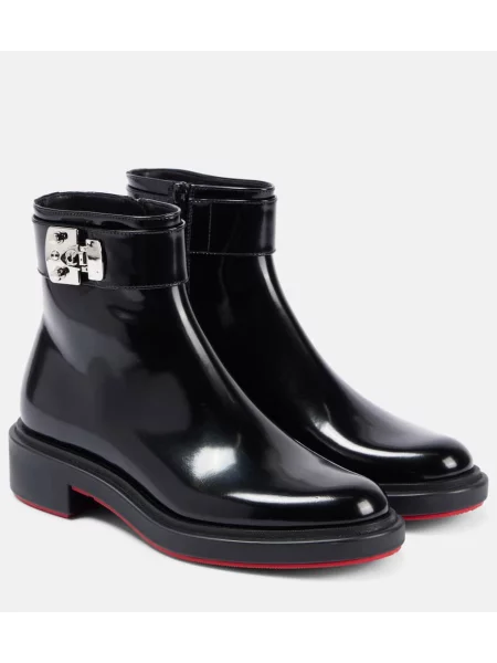 Cizme scurte Christian Louboutin din piele negru